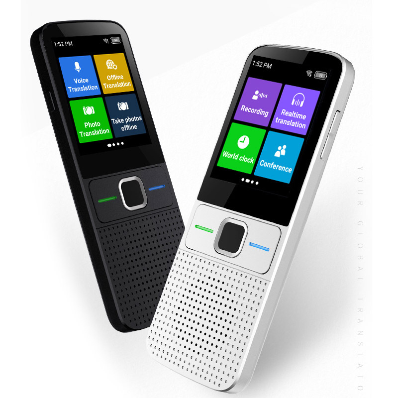 Translator offline pentru călătorii – ecran tactil, cameră 5 MP, interfață Type-C, corp ABS, greutate 125 g