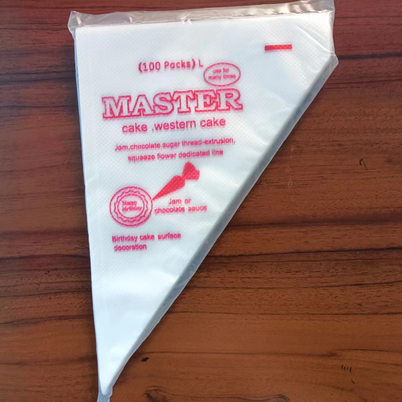 Jednokratna vrećica za ukrašavanje, prehrambene klase za bebe, HDPE, za DIY ukrašavanje torti (trokutasti oblik)