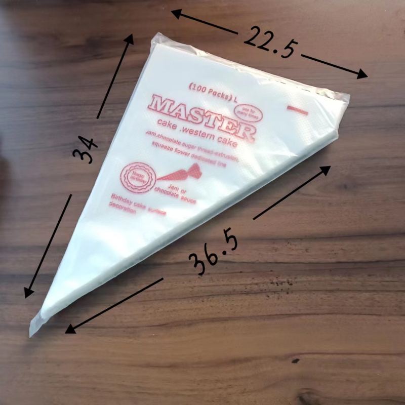 Jednokratna vrećica za ukrašavanje, prehrambene klase za bebe, HDPE, za DIY ukrašavanje torti (trokutasti oblik)