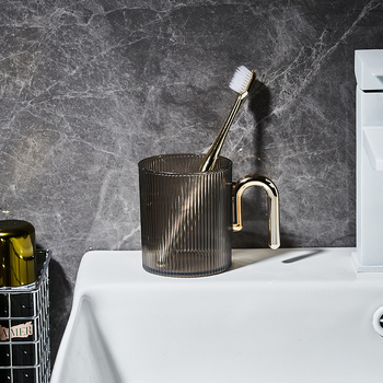 Yiguo márkájú fogkefés és öblítő pohár készlet, PET bevonattal, ideális ajándéknak, testreszabható, egyetlen OPP zacskóban