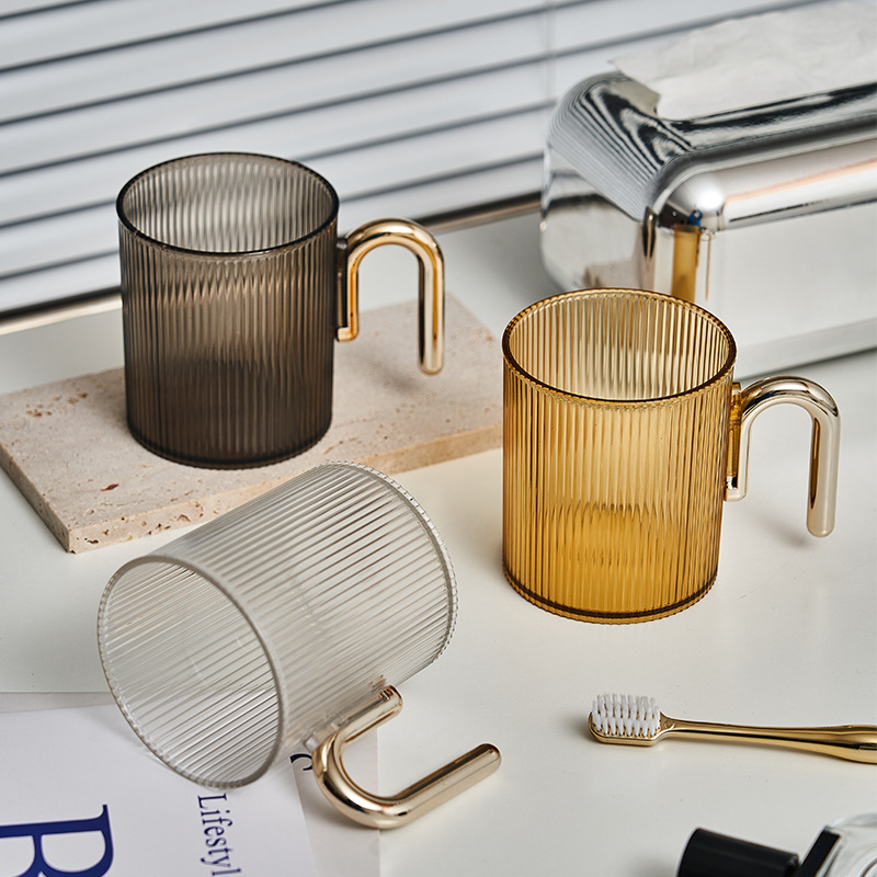 Yiguo márkájú fogkefés és öblítő pohár készlet, PET bevonattal, ideális ajándéknak, testreszabható, egyetlen OPP zacskóban