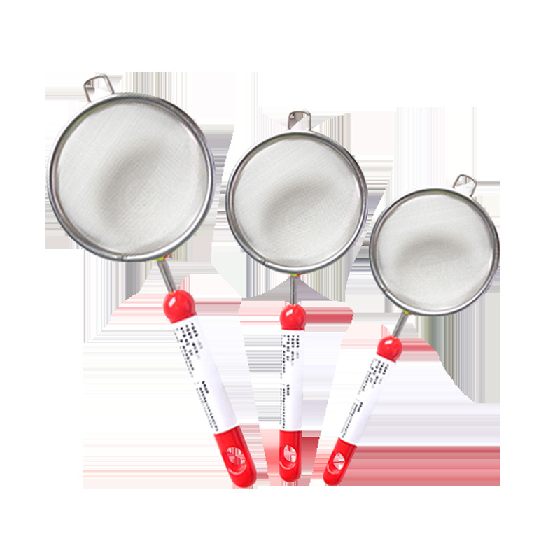 Three functions márkájú porcukor-szita, modellek V309/V310/V311, rozsdamentes acél, kézi használathoz, sütéshez