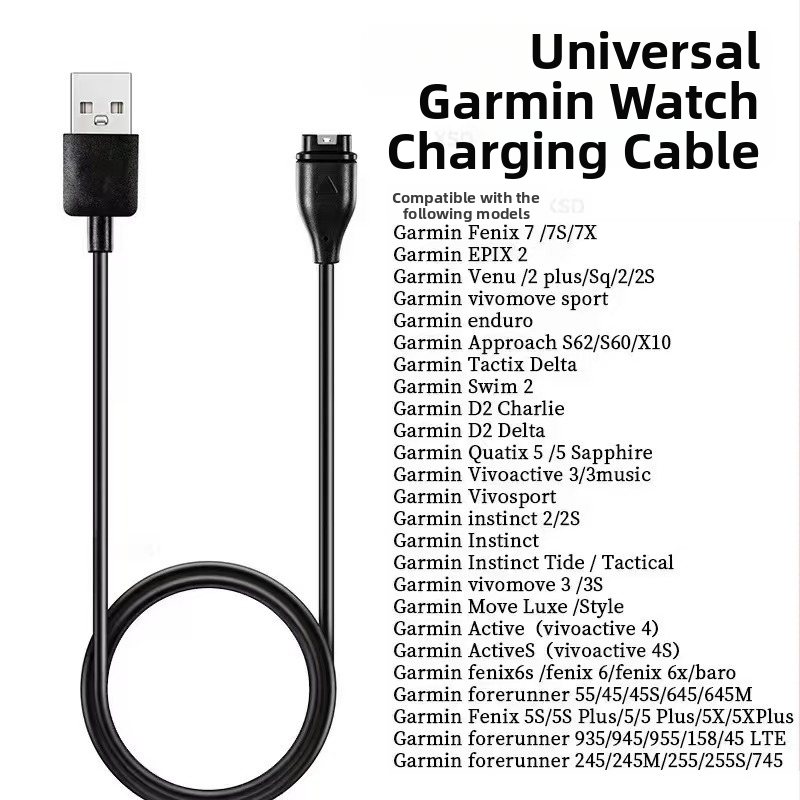 Καλώδιο φόρτισης και δεδομένων για Garmin ρολόγια, συμβατό με Fenix 7/7S, 4/5X/6S και Venu 2S