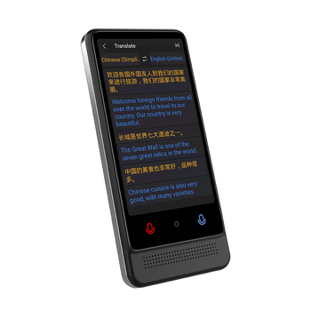 Translator M12 cu traducere offline poloneză și turcă, suport offline pentru limba cantoneză, acoperire 137 de limbi, Android, Bluetooth