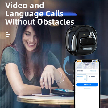 AI inteligentné prekladajúce slúchadlá s Bluetoothom, modelom T19, kompatibilita s iOS/Android, dosah 10 m, hlasový preklad, prehrávanie hudby a prijímanie hovorov