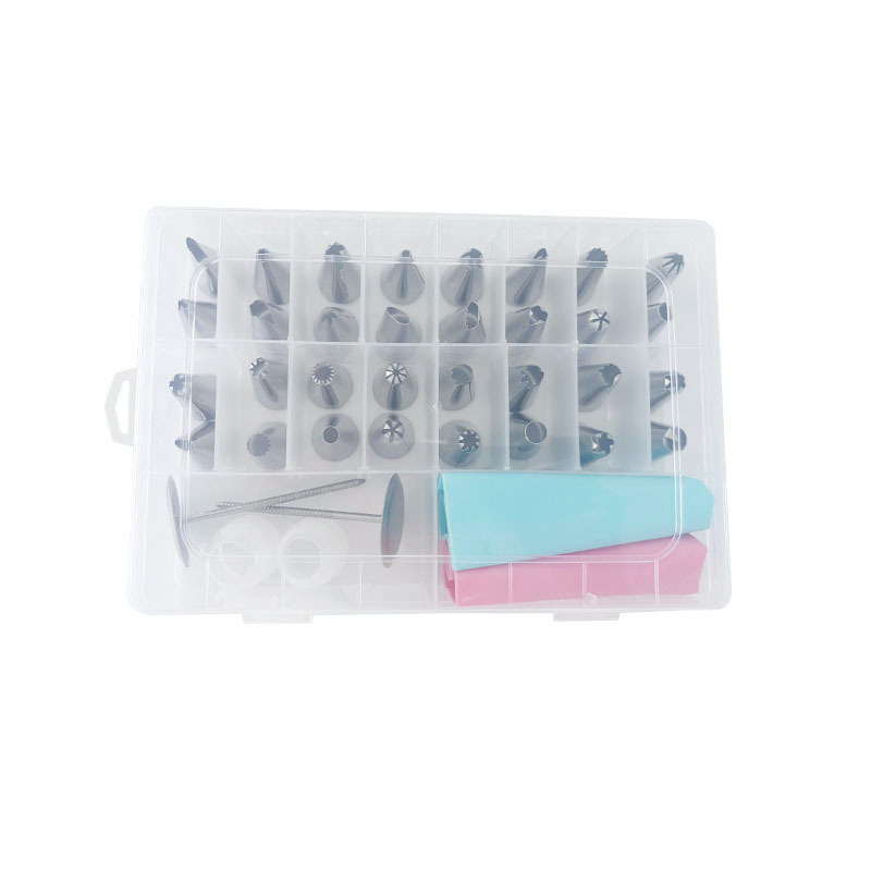 38-dijelni set nehrđajućih čeličnih vrhova za ukrašavanje sa konverterom i vrećom za kremu