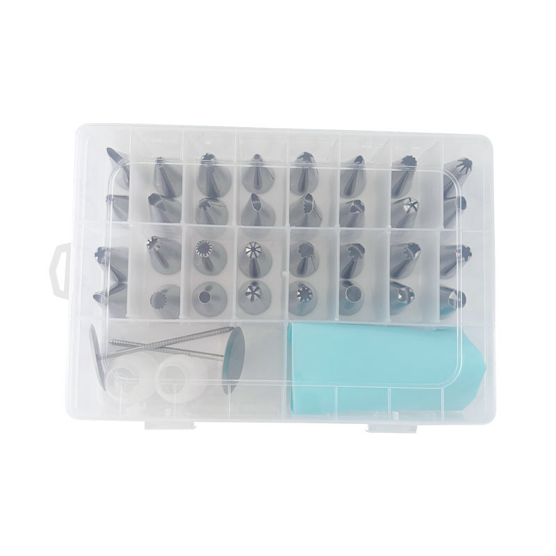 38-dijelni set nehrđajućih čeličnih vrhova za ukrašavanje sa konverterom i vrećom za kremu