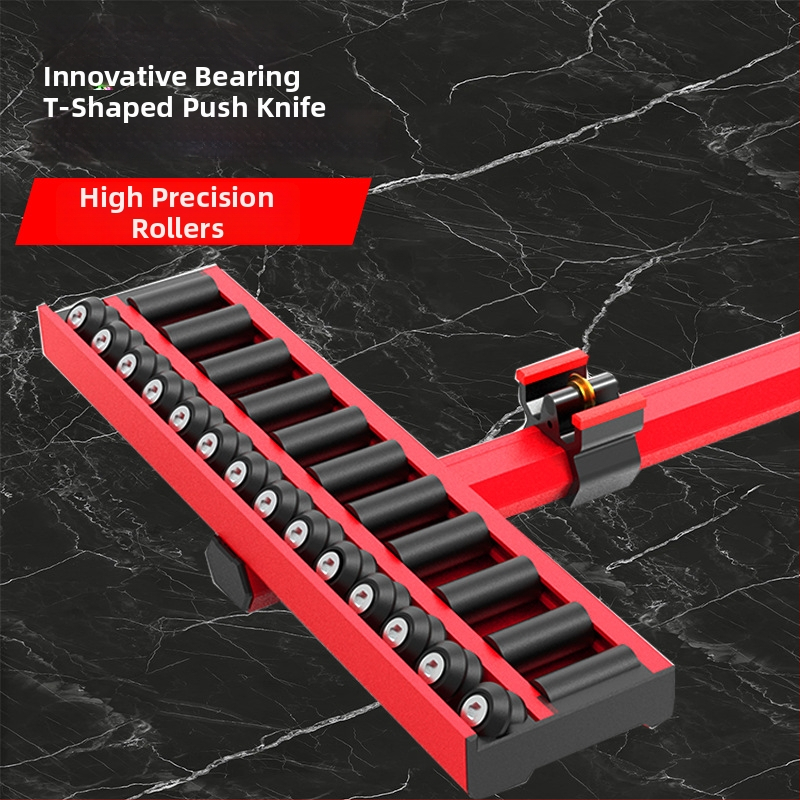 Push Knife pentru tăierea plăcilor mari, ardezie și sticlă, cu suport anti-coliziune pentru lamă — Brand Rock General