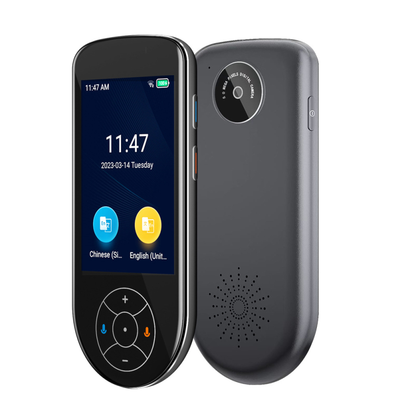 Traducător vocal V600 cu 137 de limbi, ecran, Android, Bluetooth, traducere offline și traducere foto offline