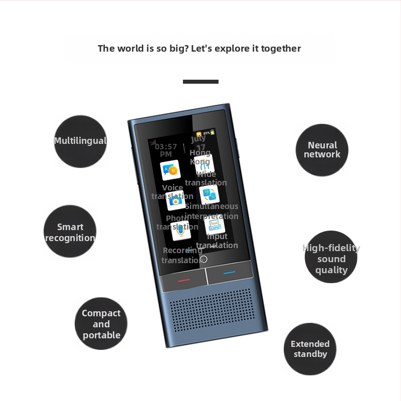 Dispozitiv de traducere vocal 4G cu traducere simultană, traducere vocală offline și traducere de fotografii, Android