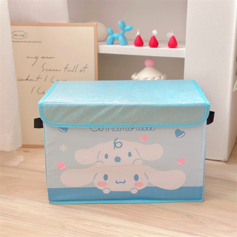 Αναδιπλούμενο υφασμάτινο κουτί αποθήκευσης με σχέδιο καρτούν, 35 L, φορητό για οικία και φοιτητικό δωμάτιο
