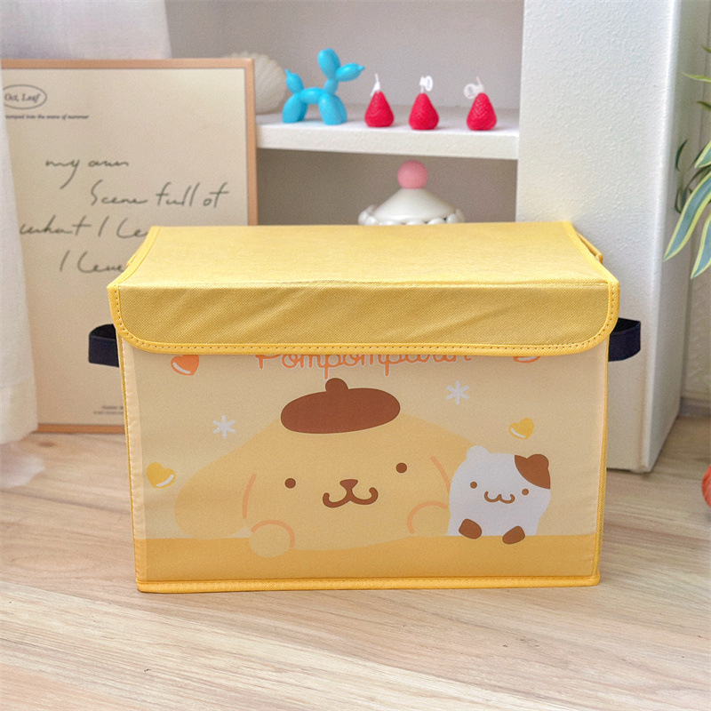 Αναδιπλούμενο υφασμάτινο κουτί αποθήκευσης με σχέδιο καρτούν, 35 L, φορητό για οικία και φοιτητικό δωμάτιο