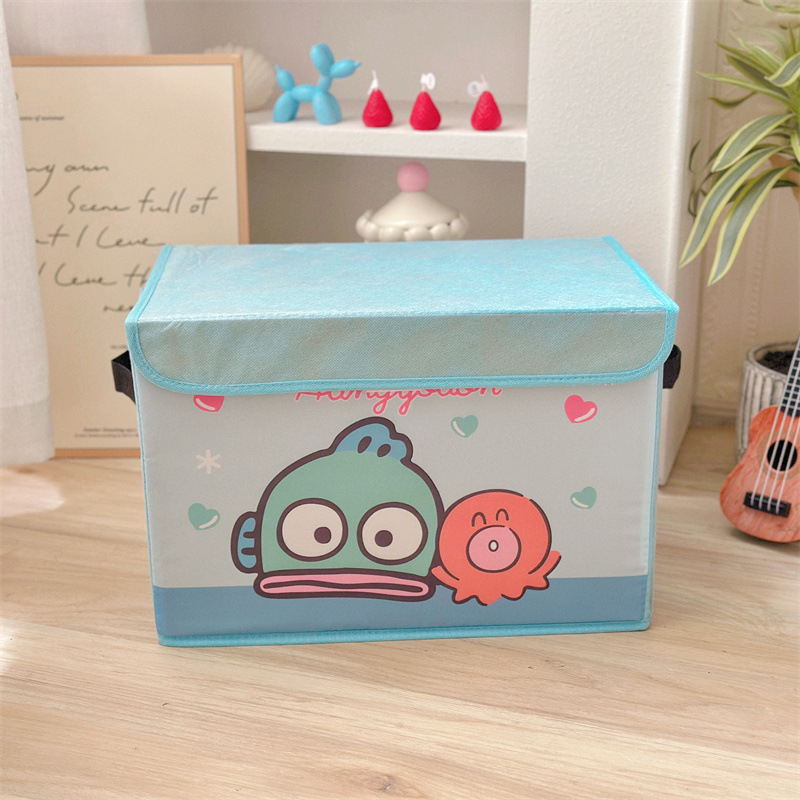 Αναδιπλούμενο υφασμάτινο κουτί αποθήκευσης με σχέδιο καρτούν, 35 L, φορητό για οικία και φοιτητικό δωμάτιο
