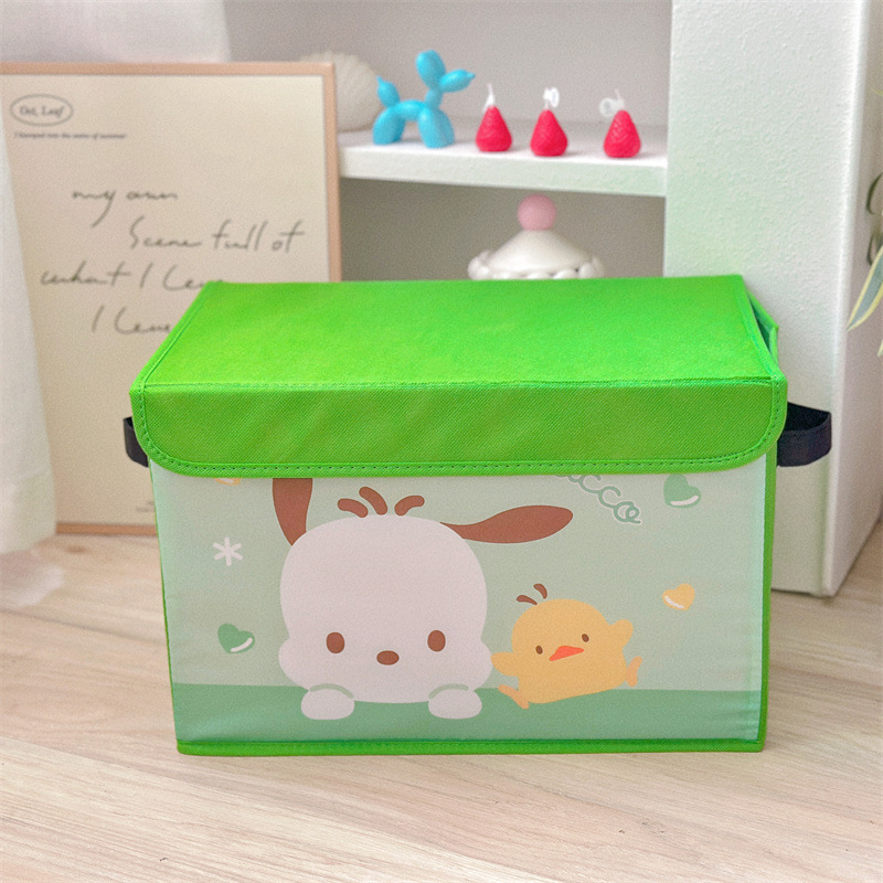 Αναδιπλούμενο υφασμάτινο κουτί αποθήκευσης με σχέδιο καρτούν, 35 L, φορητό για οικία και φοιτητικό δωμάτιο