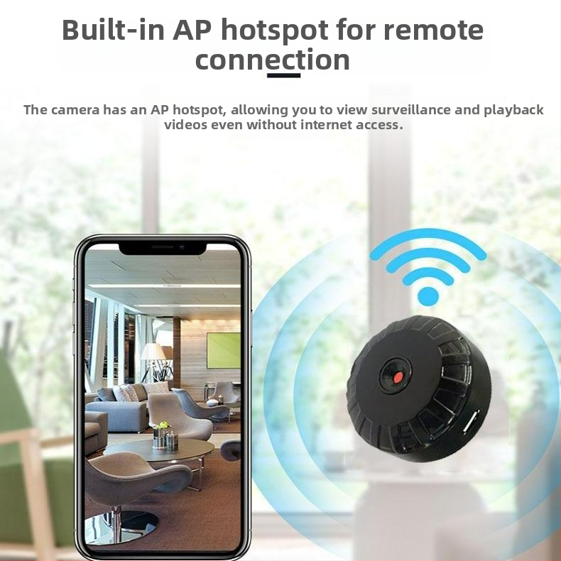 Cameră inteligentă de casă A9S cu rezoluție 1080p, vizualizare pe timp de noapte, microfon încorporat, stocare în cloud și control prin aplicație mobilă