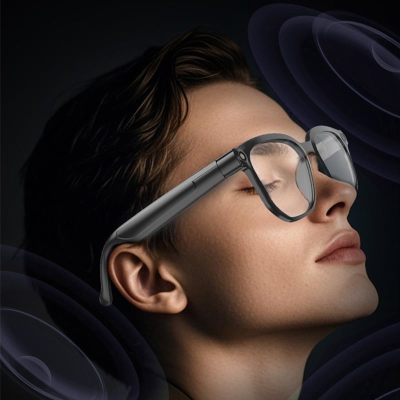 AI pametne naočale s 2 MP kamerom, na nosenje na glavi, bežični domet 5–10 m, upravljanje gumbom, težina 43 g