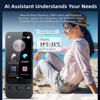 Traducător offline portabil S09 | interfață USB, 208 g, alimentare 5V2A, traducere offline