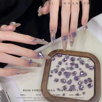 Кристали за маникюр: смесени, материал: черупка, модел: верига, стил: прост, серия: друга, марка Unique