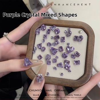 Кристали за маникюр: смесени, материал: черупка, модел: верига, стил: прост, серия: друга, марка Unique