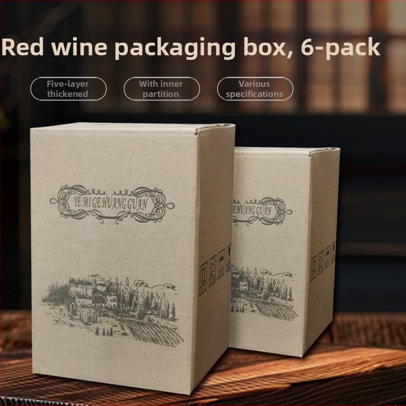 Bor ajándéktok összecsukható kartonból, öt rétegű, szegecsek nélküli kivitel, hullámkartonból, nyomás- és esésálló