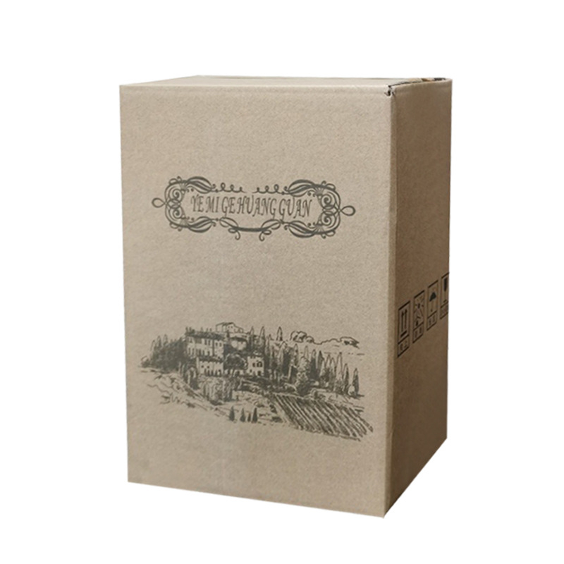 Bor ajándéktok összecsukható kartonból, öt rétegű, szegecsek nélküli kivitel, hullámkartonból, nyomás- és esésálló