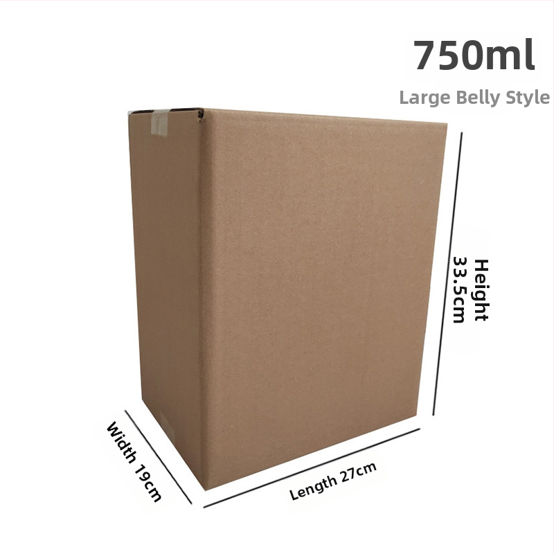 Bor ajándéktok összecsukható kartonból, öt rétegű, szegecsek nélküli kivitel, hullámkartonból, nyomás- és esésálló