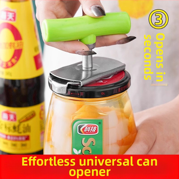 Otvárač na konzervy, nerezová oceľ, multifunkčný otvárač na fľaše a sklenice