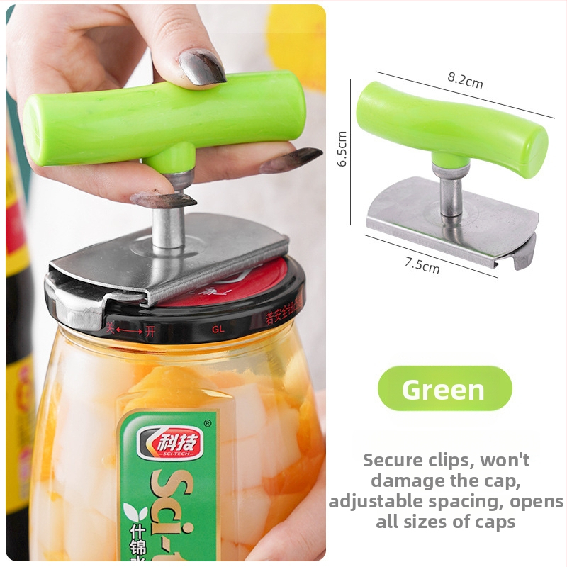 Otvárač na konzervy, nerezová oceľ, multifunkčný otvárač na fľaše a sklenice