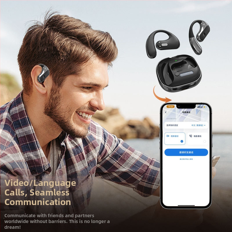 T19 slušalice-prevoditelj za video pozive s Androidom, Bluetooth, domet 5 m, kontrole tipkama i dodirnim zaslonom