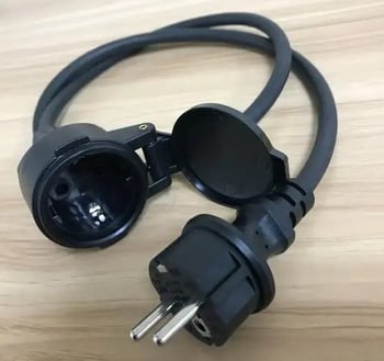 PS Kabl napajanja europskog stila VDE s vodootporanim AC utikačem, PVC omotač, trožilni gumeni kabel