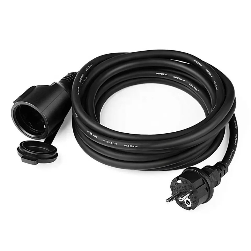 PS Kabl napajanja europskog stila VDE s vodootporanim AC utikačem, PVC omotač, trožilni gumeni kabel