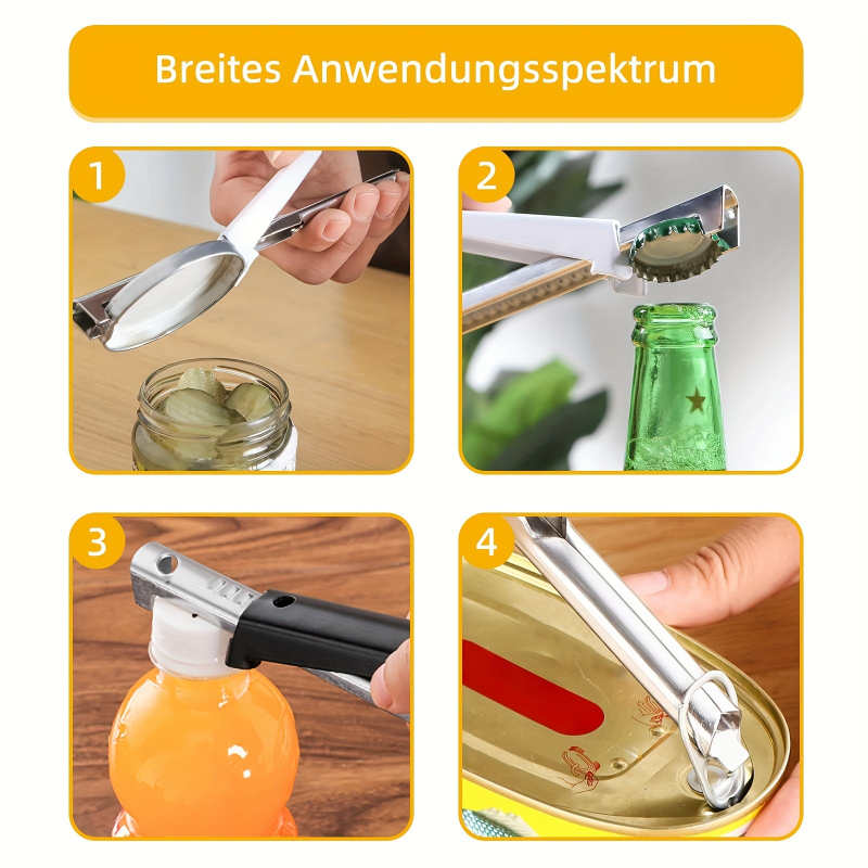 Deschizător de conserve din oțel inoxidabil – multifuncțional, portabil, cu posibilitate de personalizare și imprimare a logo-ului