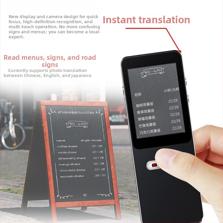 Dispozitiv inteligent de traducere T9 pentru traducere online, chat de grup și comunicare de afaceri transfrontalieră – Type-C, 5V, 125 g, ABS