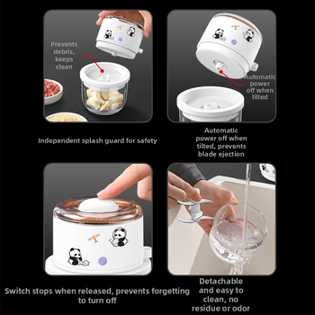 Bosans bežični električni višenamjenski mlin za pastu od češnjaka, tijelo od stakla i PP.