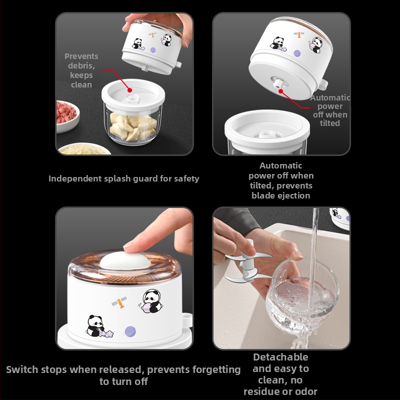 Bosans bežični električni višenamjenski mlin za pastu od češnjaka, tijelo od stakla i PP.