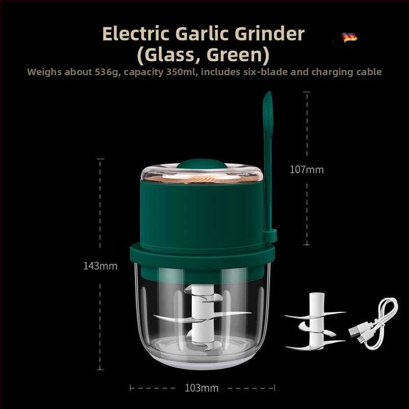 Bosans bežični električni višenamjenski mlin za pastu od češnjaka, tijelo od stakla i PP.