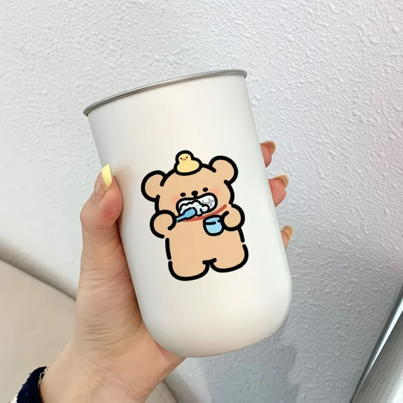 Crayon Shin-chan Nehrđajući čelik – set dviju čaša za ispiranje usta za kućnu upotrebu, sladak dizajn