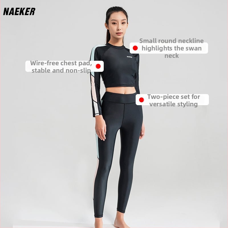 NAEKER Női szörfruha – UV védelem, egyrészes felsőrész, kémiai rostból készült anyag, alkalmas búvárkodáshoz