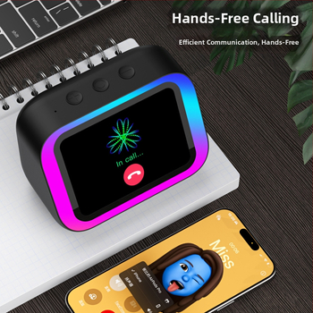 AI говорител с Hands-Free обаждания, възпроизвеждане на музика и будилник – Bluetooth 5.3, 5W, 500–800 mAh, 100 Hz–20 kHz, обхват 10 m