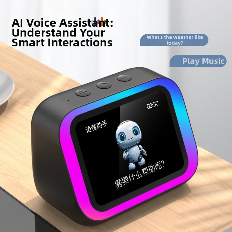 AI говорител с Hands-Free обаждания, възпроизвеждане на музика и будилник – Bluetooth 5.3, 5W, 500–800 mAh, 100 Hz–20 kHz, обхват 10 m