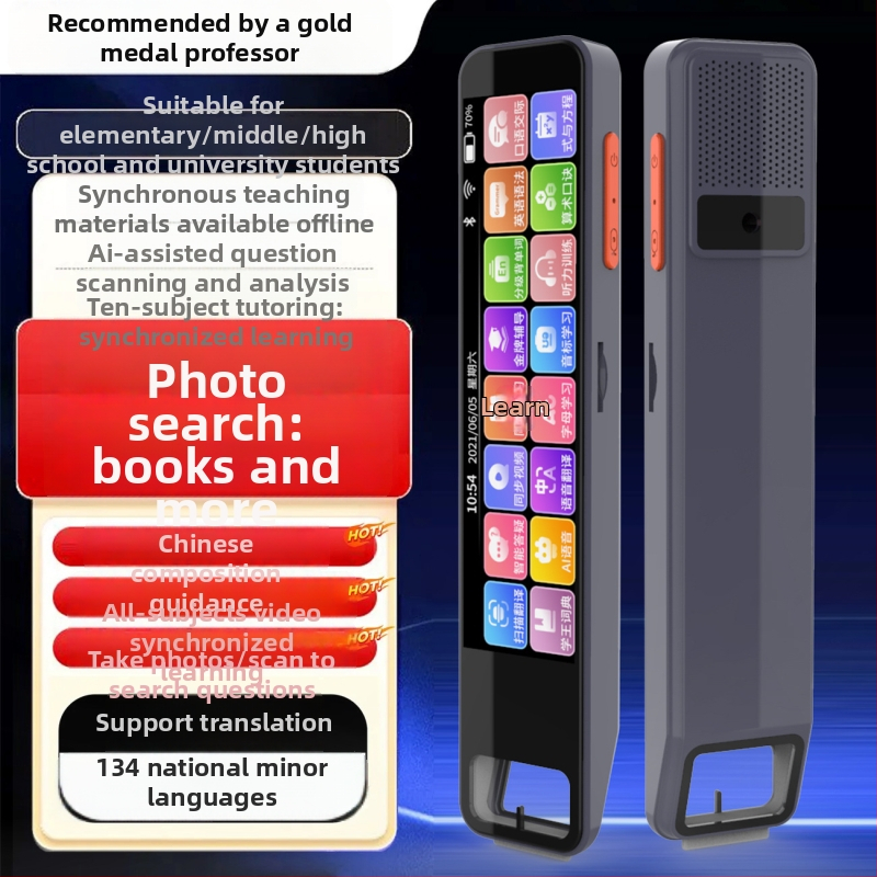 Point Reading Pen – pentru toate materiile, model A22, 5V, baterie Li-ion reîncărcabilă, carcasă din plastic, dicționar de traducere multifuncțional