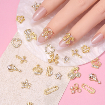 Ischmann сплавни аксесоари за маникюр – дизайн Cross, Butterfly, Bow и Love; стил: прост, сладък и куул; Материал: сплав