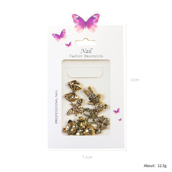 Маникюрни украси от благородна сплав: ретро стил, мечка, сърце, петолъчкова звезда, буква и панделка; материал: сплав • серия: Alloy Series • узор: Любов • стил: Прост • нетно тегло: 13 g