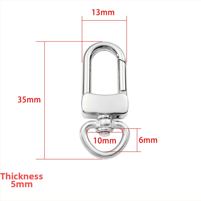 Cataramă pentru bagaj din oțel inoxidabil, lustruită oglindă, Zhenggang, lansare iarna 2025, trend personalizat pentru accesorii DIY bijuterii