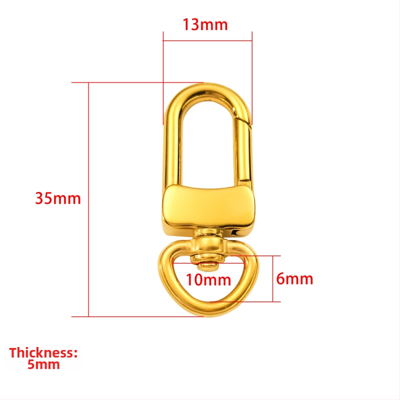 Cataramă pentru bagaj din oțel inoxidabil, lustruită oglindă, Zhenggang, lansare iarna 2025, trend personalizat pentru accesorii DIY bijuterii