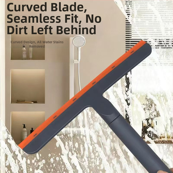 Ръчен чистач за стъкла за баня – пластмасов, едностранен чистач за огледала и мивки