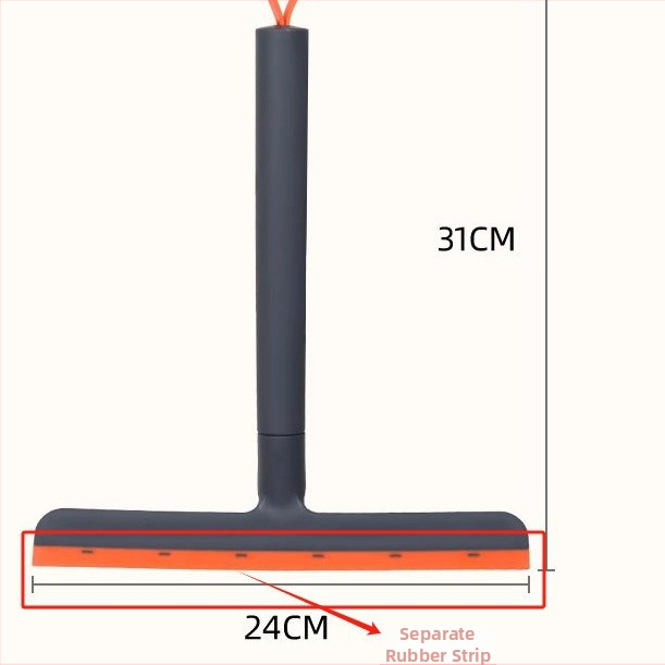 Ръчен чистач за стъкла за баня – пластмасов, едностранен чистач за огледала и мивки