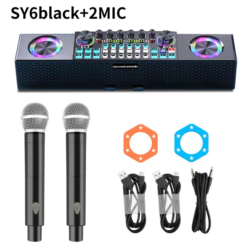 SY6 zvučni sustav: zvučna karta, zvučnik i mikrofon integrirani, bežično punjenje, Bluetooth 5.3, dva mikrofona, snimanje, frekvencijski raspon 20 Hz–20 kHz