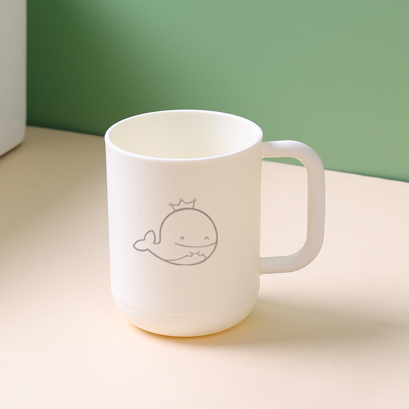 Háromtagú családi készlet szájöblítő pohár és pohár a fogkefékhez, műanyagból, logóval nyomtatva, testreszabható