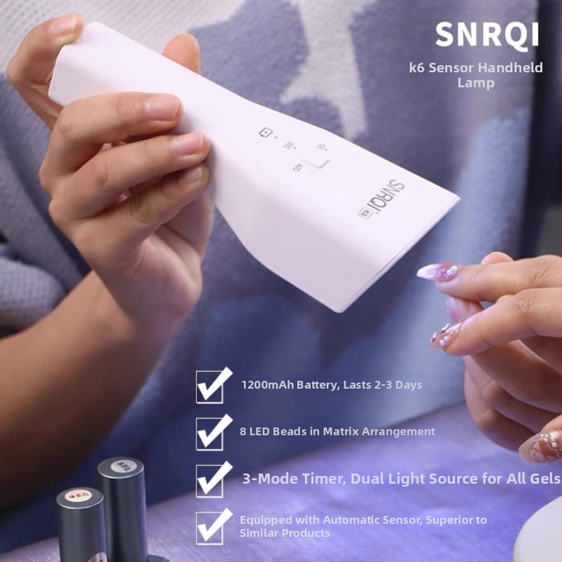 Saiki K6 Prenosná indukčná lampa na nechty, nabíjateľná, pre salóny